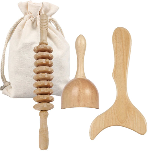 Wooden Massage Roller Tool Set