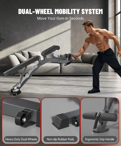 Adjustable Weight Bench for Home Gym