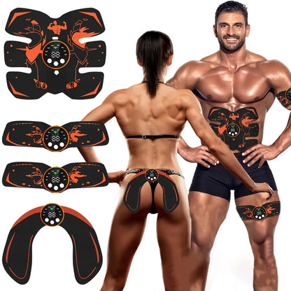 Wireless Fat-Burning Belt: EMS Ab Trainer & Rechargeable Muscle Stimulator for Six-Pack Abs, Home Gym Fitness