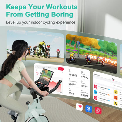32-Level Magnetic Resistance Stationary Bikes for Home, Low Noise Workout Cycling Bike for Home