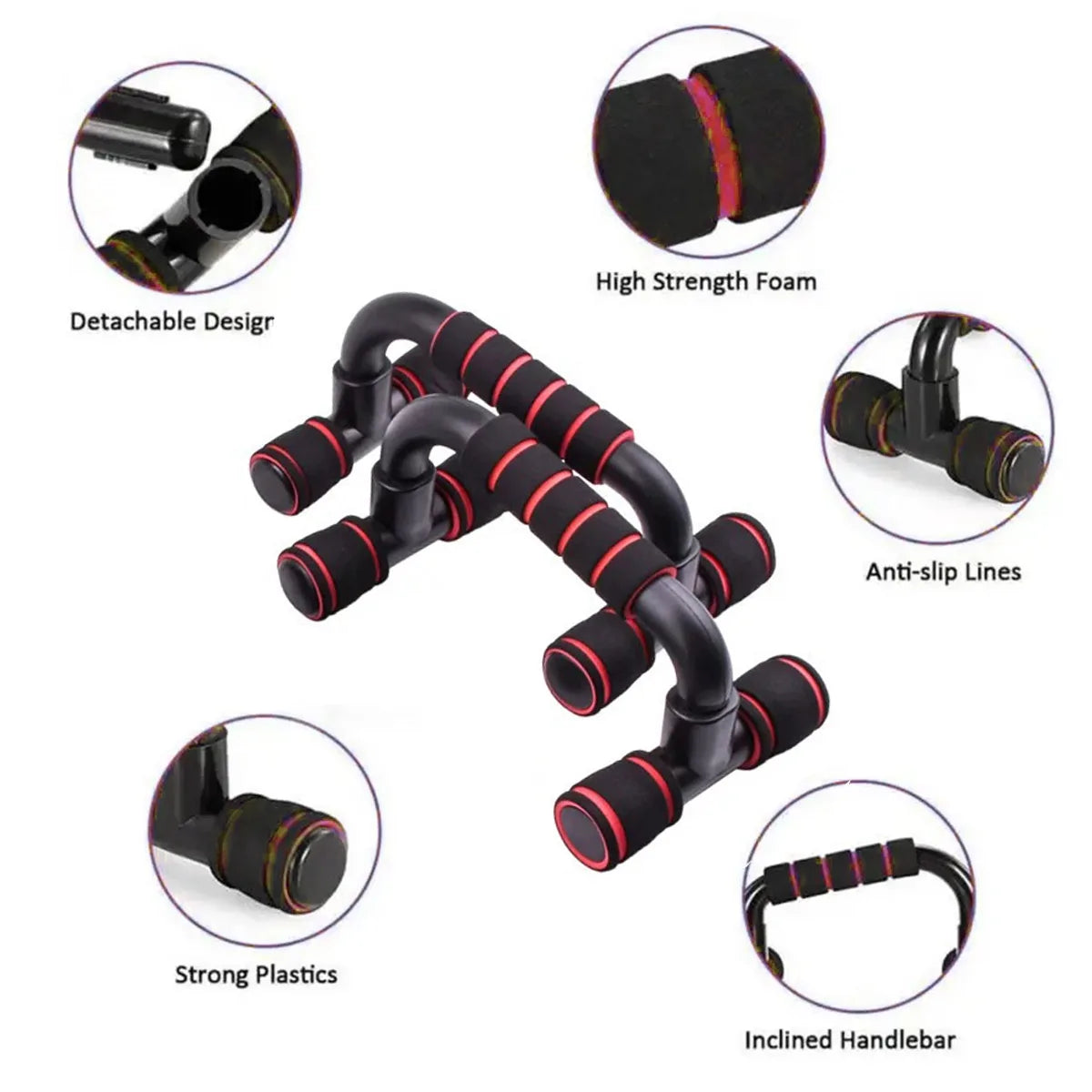 7-in-1 Black Fitness Set Abdominal Fitness Wheel Indoor Sports Push up Support ab Wheel Comprehensive Training Fitness Equipmen