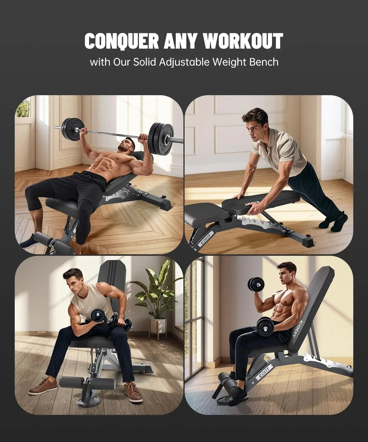 Adjustable Weight Bench for Home Gym