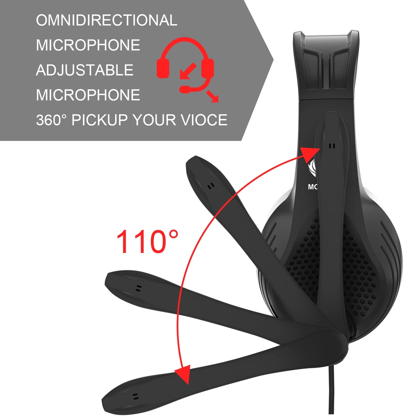 3.5mm Wired Over-Ear Headphones with Mic
