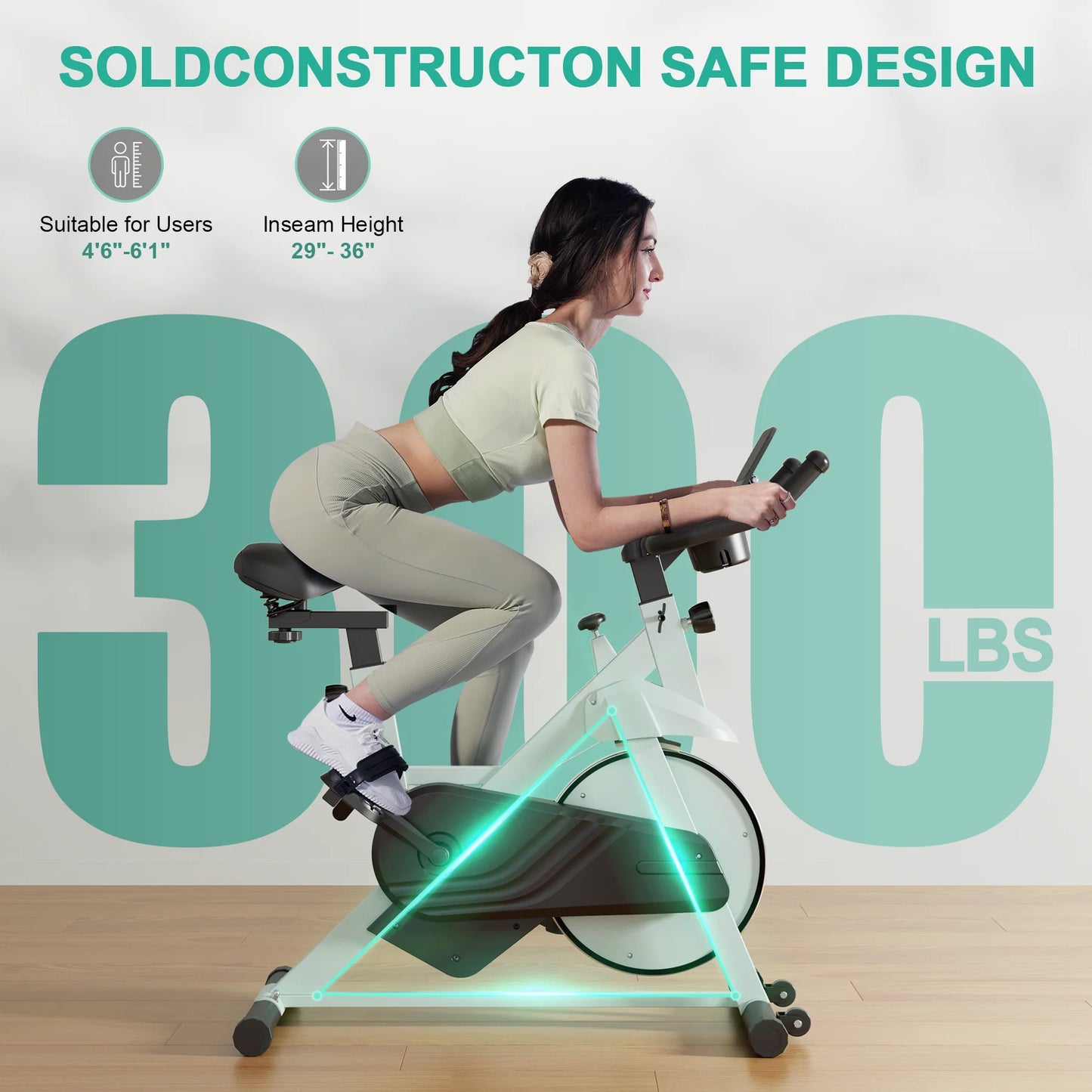 32-Level Magnetic Resistance Stationary Bikes for Home, Low Noise Workout Cycling Bike for Home