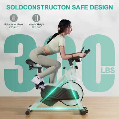 32-Level Magnetic Resistance Stationary Bikes for Home, Low Noise Workout Cycling Bike for Home