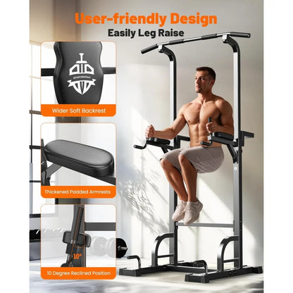 Power Tower Pull Up Dip Station