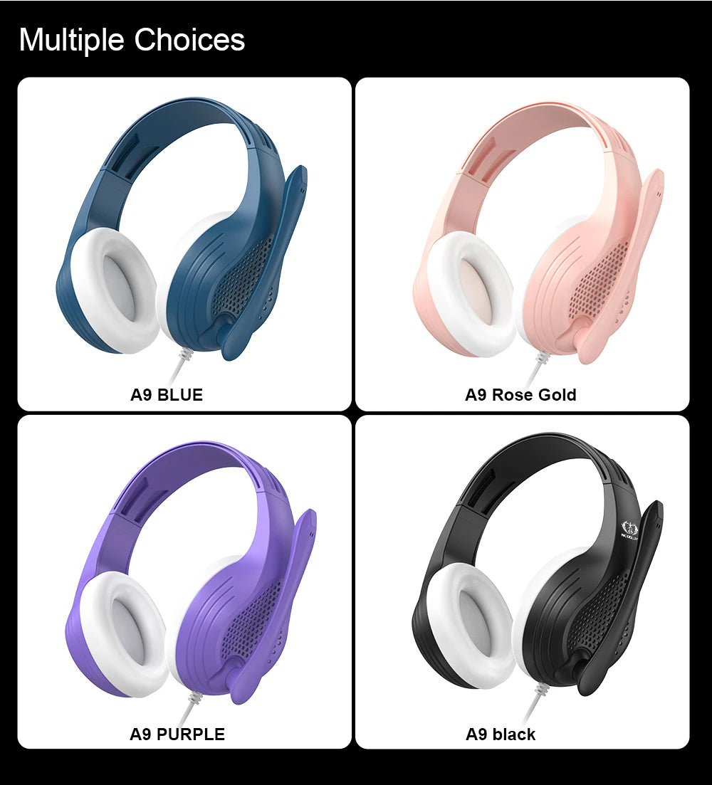3.5mm Wired Over-Ear Headphones with Mic