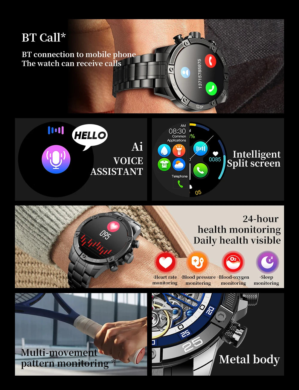 Rugged Military Smart Watch