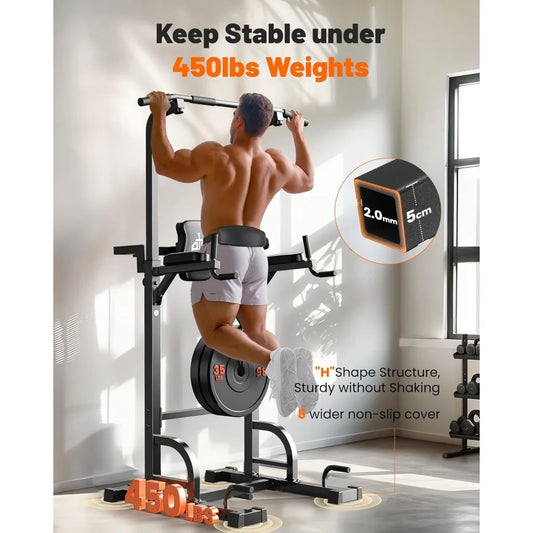 Power Tower Pull Up Dip Station