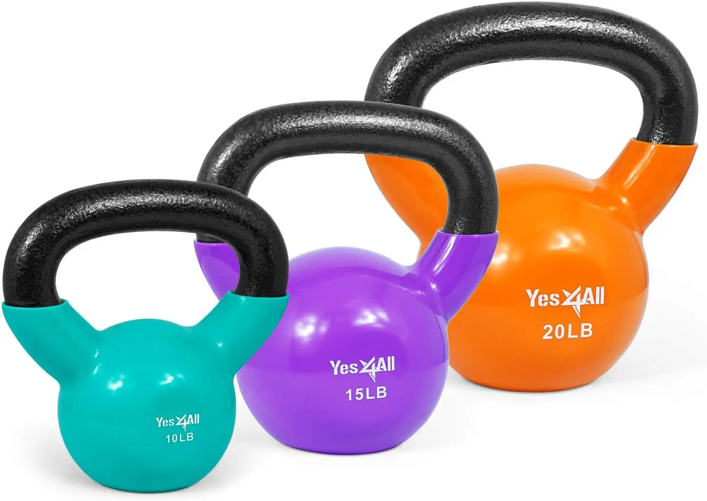 Vinyl Coated Kettlebell Set