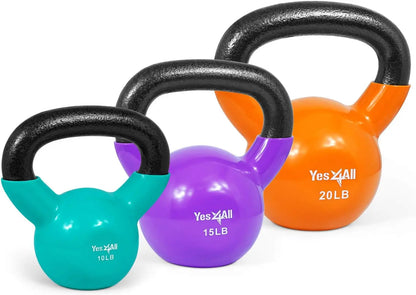 Vinyl Coated Kettlebell Set