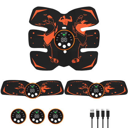 Wireless Fat-Burning Belt: EMS Ab Trainer & Rechargeable Muscle Stimulator for Six-Pack Abs, Home Gym Fitness