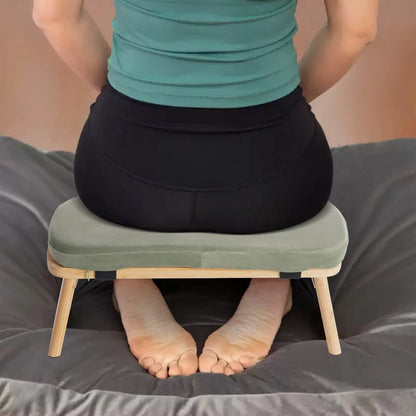 Foldable Kneeling Meditation Stool for Home Kneeler Meditations Yoga Prayer Coffee/Gray/Green