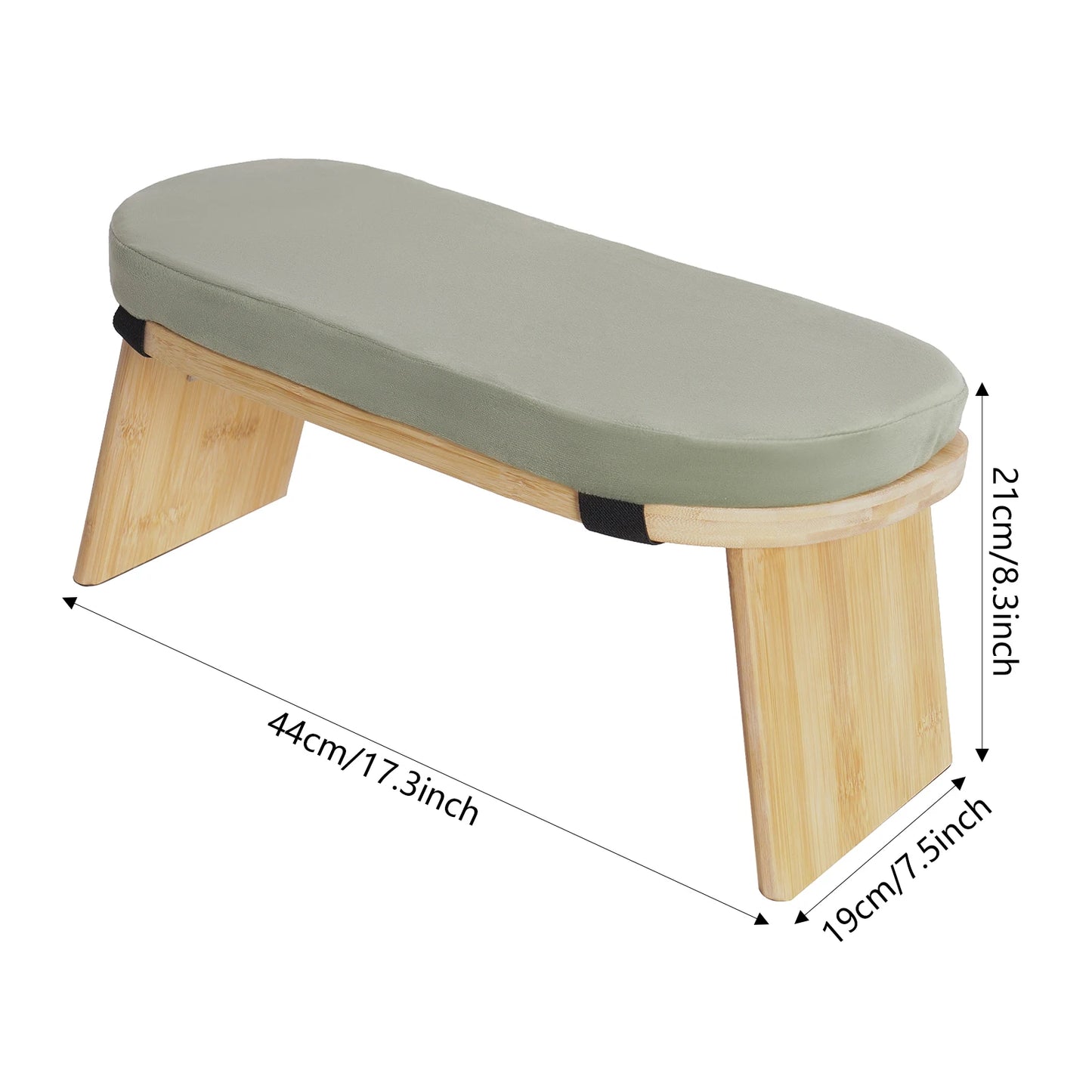 Foldable Kneeling Meditation Stool for Home Kneeler Meditations Yoga Prayer Coffee/Gray/Green