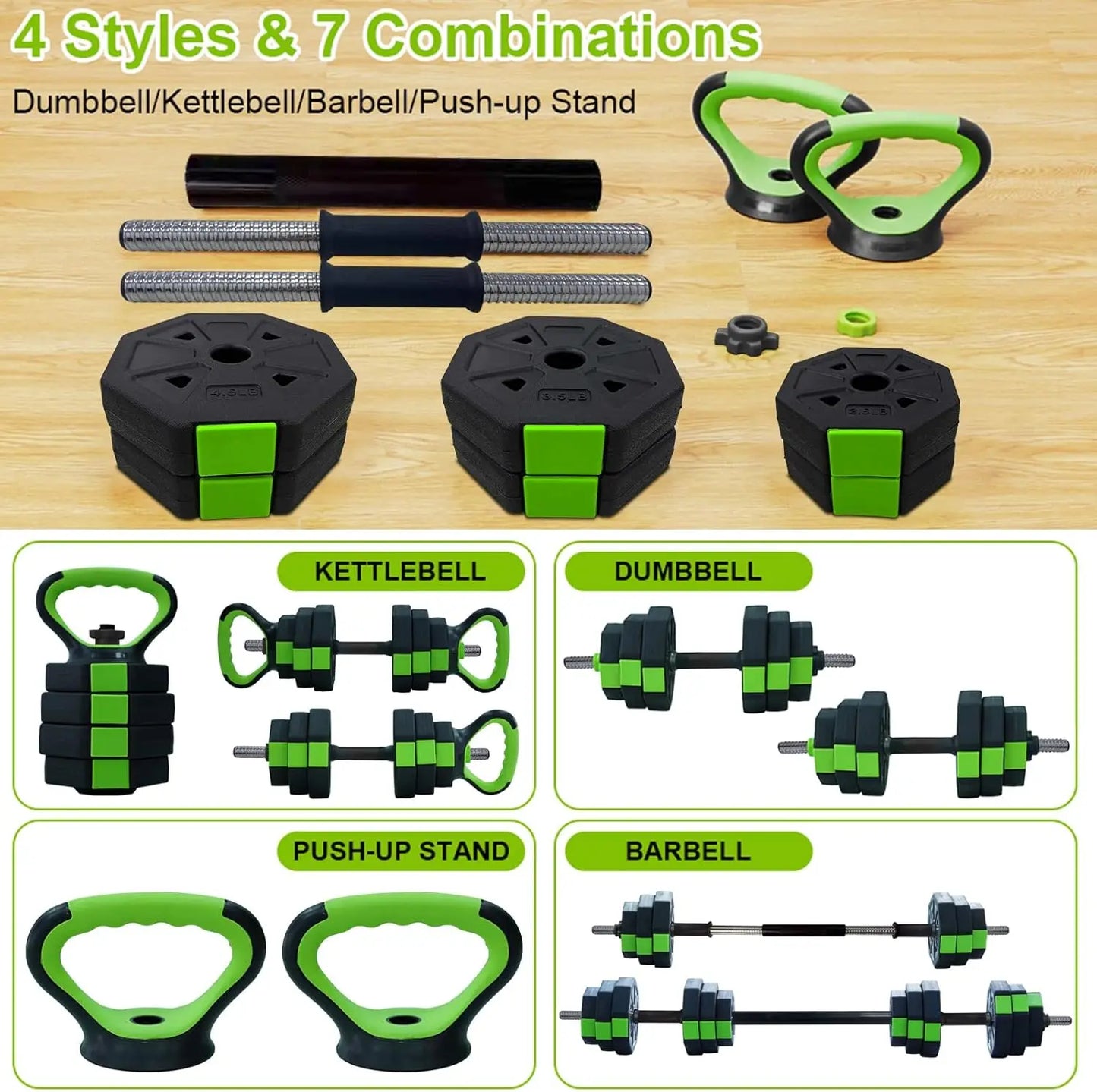 4 in 1 Adjustable Weight Set